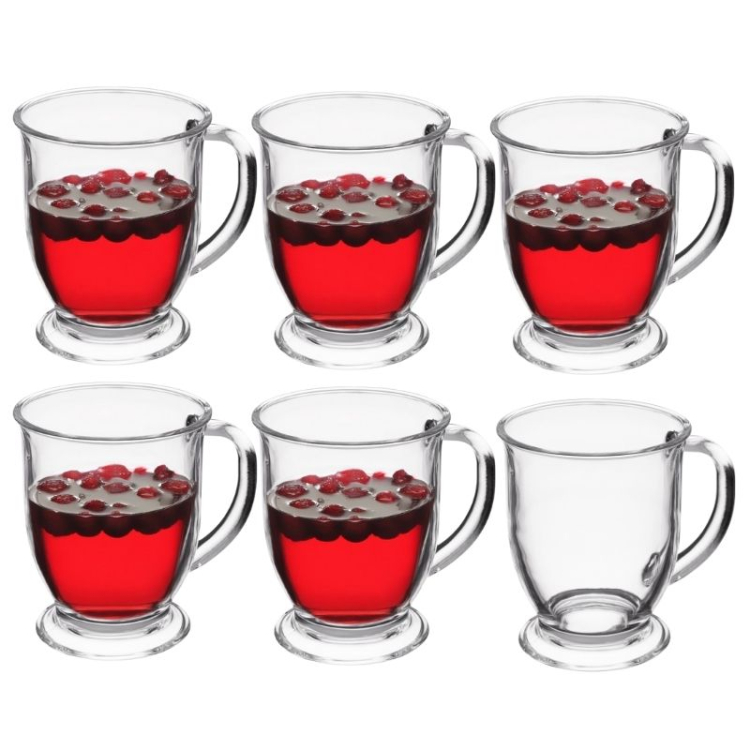 Zestaw szklanek z uchem ALLO 460ml komplet 6 sztuk